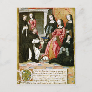 The Author Offering his Book to Anne of Postcard