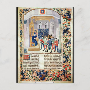 The Author Presenting his Book to the Peasants Postcard