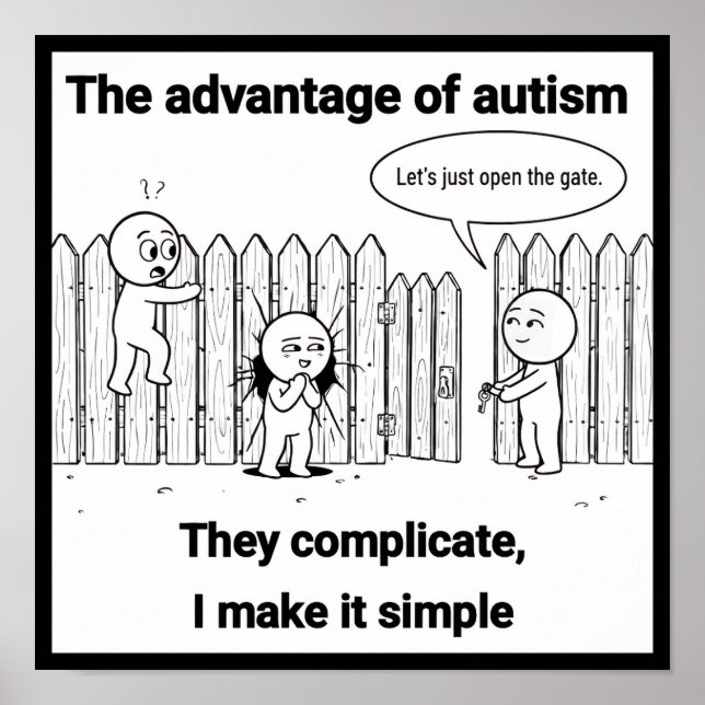 The Autism Advantage: Simple and Direct Thinking Poster (Front)
