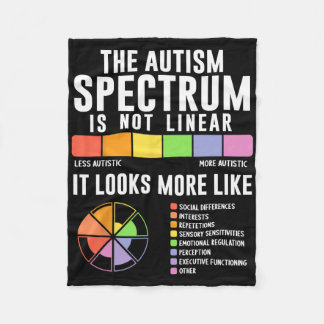 The Autism Spectrum Is Not Linear Autism Awareness Fleece Blanket