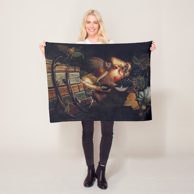 The Autumn, Arcimboldo Fleece Blanket (In Situ)