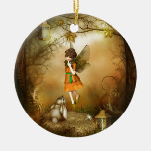The Autumn Fairy Ceramic Tree Decoration