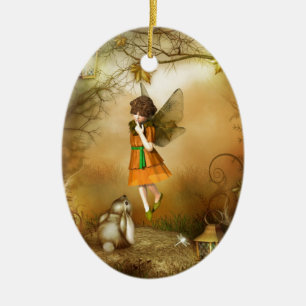 The Autumn Fairy Ceramic Tree Decoration