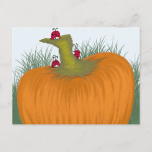 The Autumn Ladybug Gathering Painting Postcard