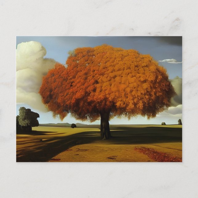 The Autumn Oak Fine Art Surreal Style  Postcard (Front)