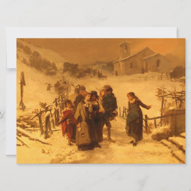 The Avalanche (by Gerolamo Induno) Card (Front)