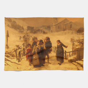 The Avalanche in Winter (by Gerolamo Induno) Tea Towel