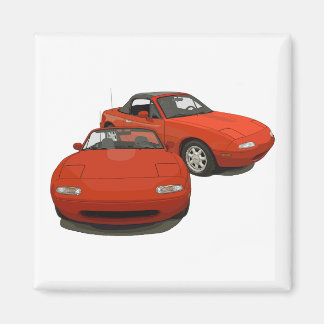 The Avenue Art Red Sports Car Magnet