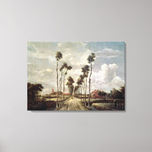 The Avenue at Middelharnis, 1689 Canvas Print