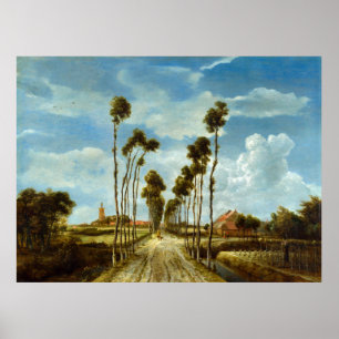The Avenue at Middelharnis by Meindert Hobbema Poster