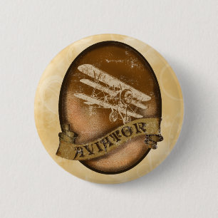 The Aviator 6 Cm Round Badge