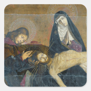 The Avignon Pieta, 1450-60 Square Sticker