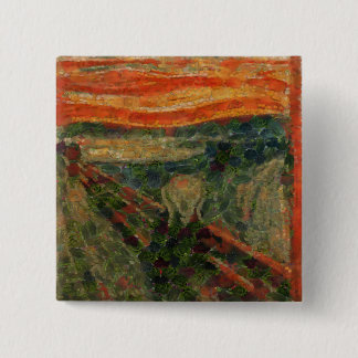 The Avocado Scream Fine Art Vegan Spoof  15 Cm Square Badge