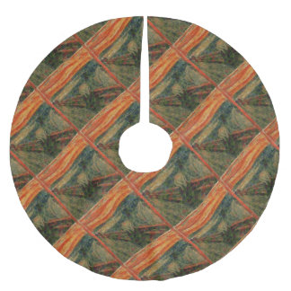 The Avocado Scream Fine Art Vegan Spoof  Brushed Polyester Tree Skirt