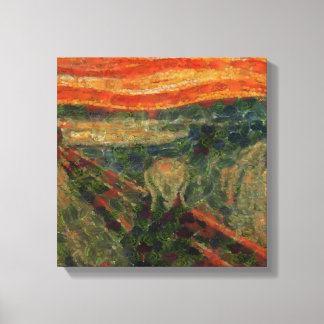 The Avocado Scream Fine Art Vegan Spoof  Canvas Print
