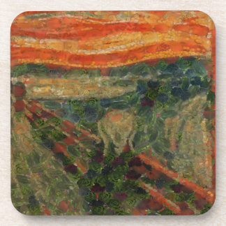 The Avocado Scream Fine Art Vegan Spoof  Coaster
