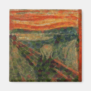 The Avocado Scream Fine Art Vegan Spoof  Magnet