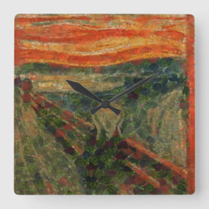The Avocado Scream Fine Art Vegan Spoof Square Wall Clock