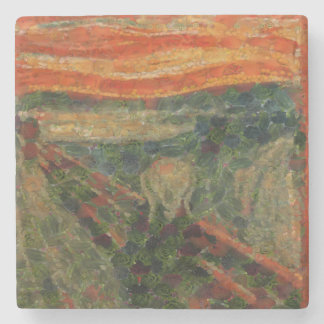 The Avocado Scream Fine Art Vegan Spoof  Stone Coaster