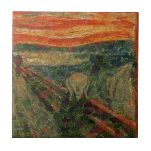 The Avocado Scream Fine Art Vegan Spoof Tile