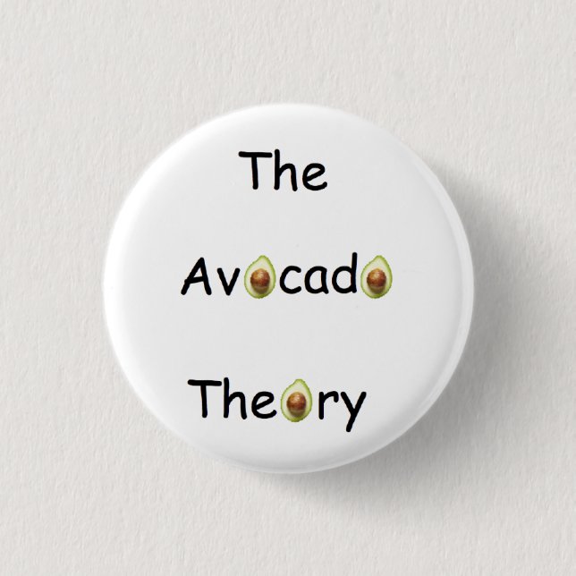 The Avocado Theory button (Front)