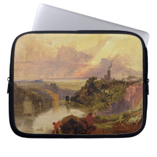 The Avon Gorge at Sunset (oil on paper) Laptop Sleeve