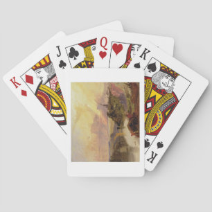 The Avon Gorge at Sunset (oil on paper) Playing Cards