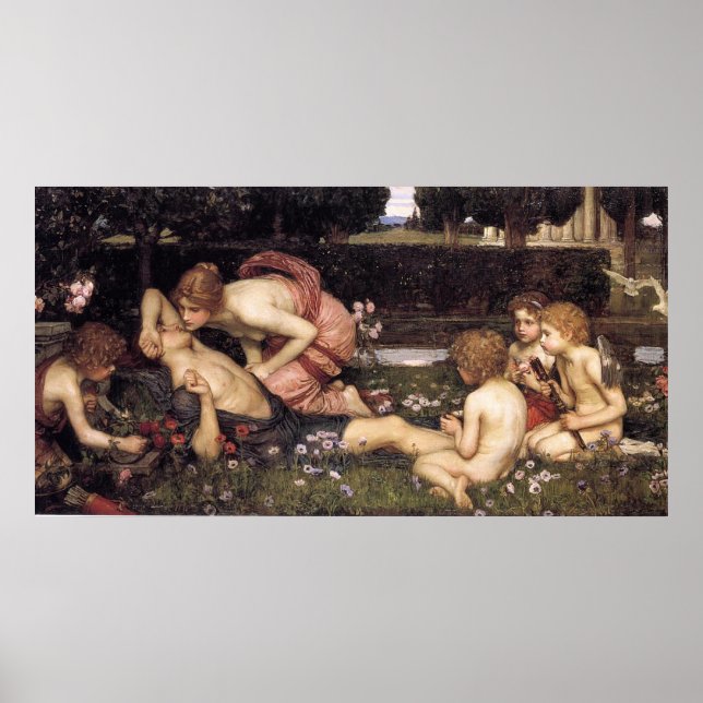 The Awakening of Adonis, by J W Waterhouse - 1899 Poster (Front)