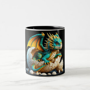 The Awakening of Solara: A Dragon's Destiny Two-Tone Coffee Mug