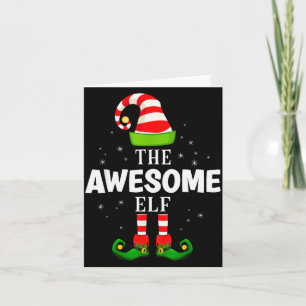 The Awesome Elf Christmas Pjs Matching Pajama Card