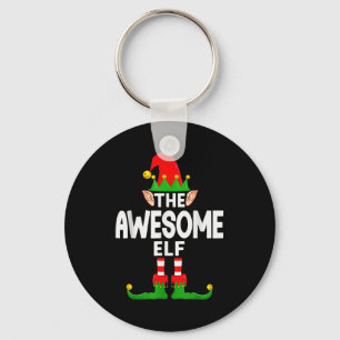 The Awesome Elf Family Christmas Pajama Party  Key Ring