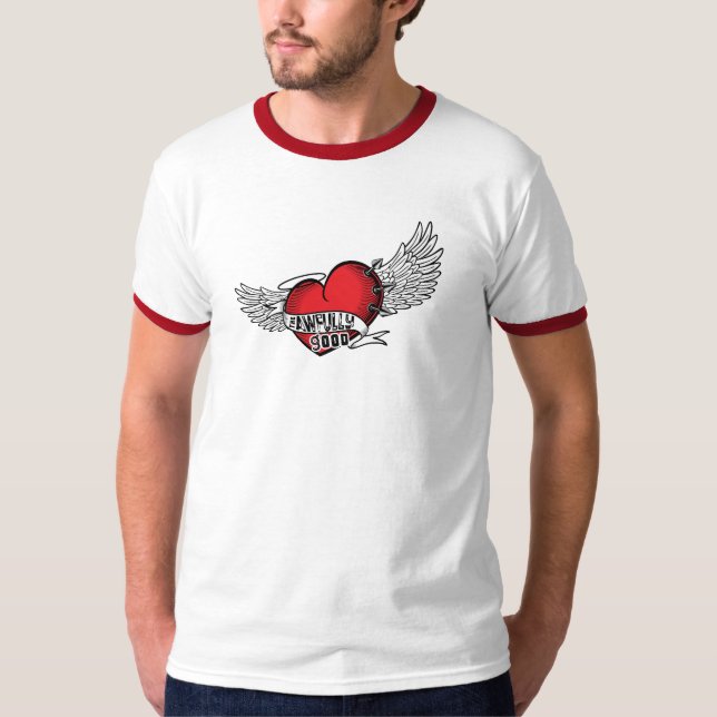 The Awfully Good T-shirt Red Accent (Front)