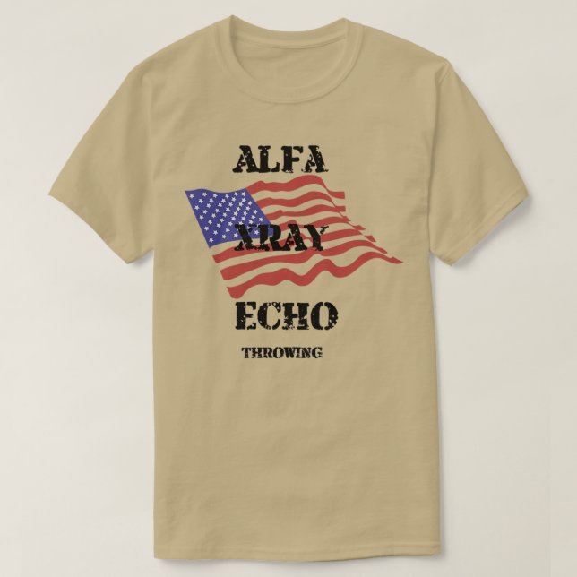 The Axe Shoppe ALFA XRAY ECHO THROWING T-Shirt (Design Front)