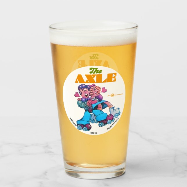 The Axle Roller Skating Rinks of Illinois. Glass (Front Filled)