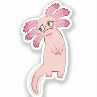 The Axolotl // Custom-Cut Vinyl Sticker