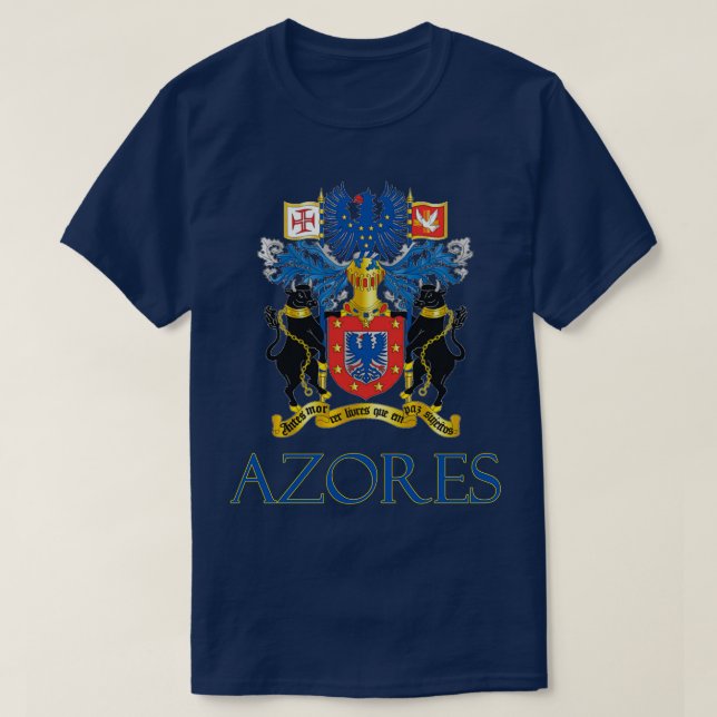 The Azores National Coat of Arms Design  T-Shirt (Design Front)