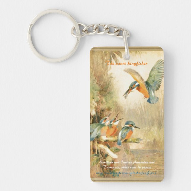 "The azure kingfisher" Key Ring (Front)