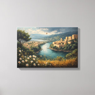 The Azure River of the Ancient Citadel Canvas Print
