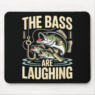 The B Are Laughing Funny Fishing Design Mouse Mat