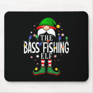 The B Fishing Elf Christmas Family Pajama Party Mouse Mat