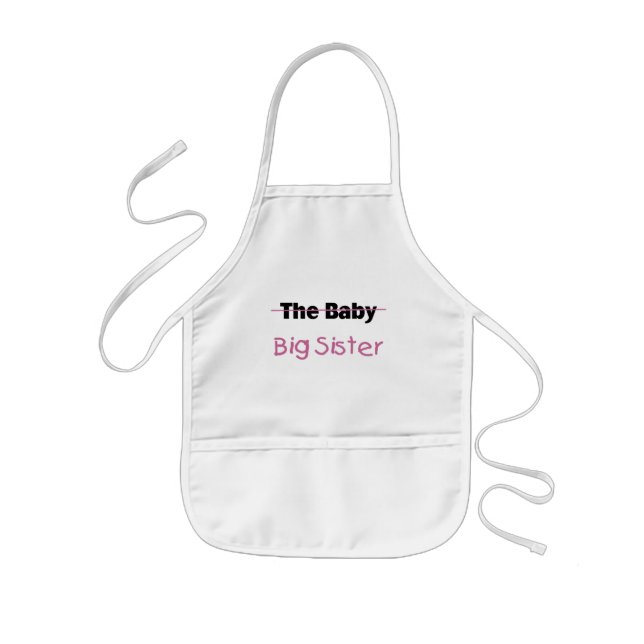 The Baby  Big Sister Kids Apron (Front)