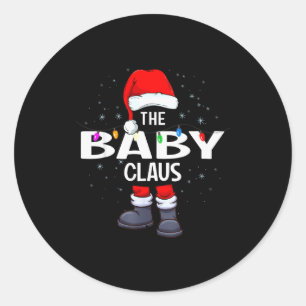 The Baby Claus Matching Christmas Pajama Classic Round Sticker