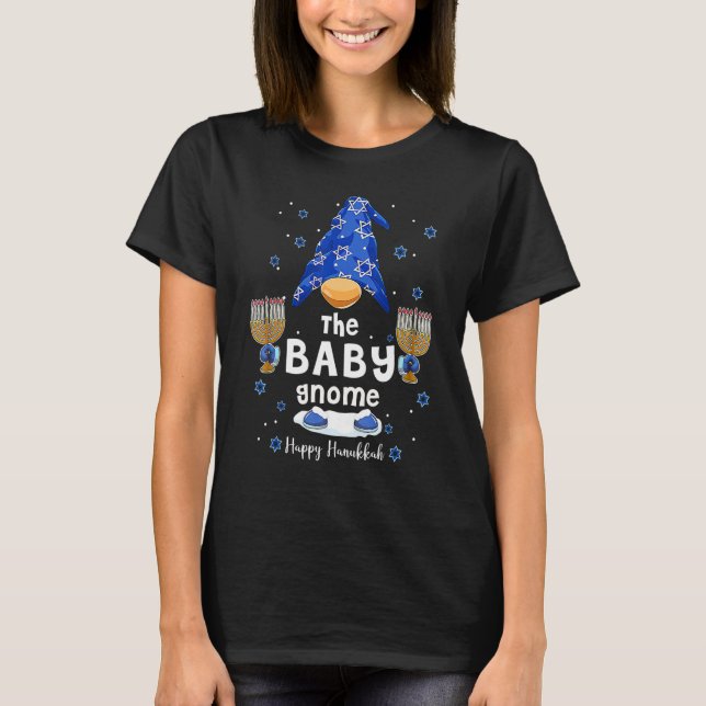 The Baby Gnome Happy Hanukkah Jewish Gnomes  Chanu T-Shirt (Front)