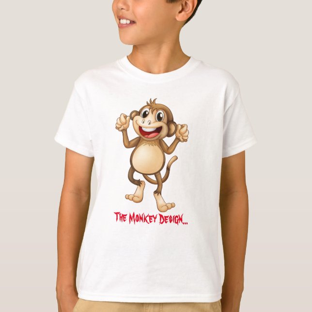 the baby monkey design. T-Shirt (Front)