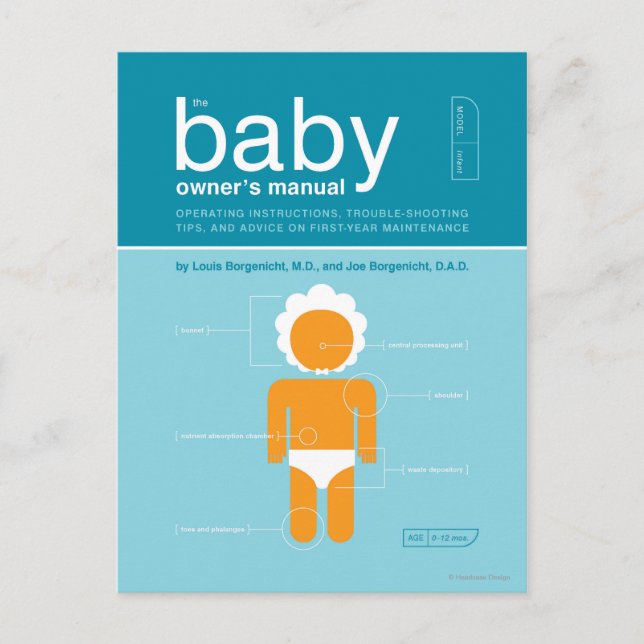 The Baby Owner's Manual Postcard (Front)