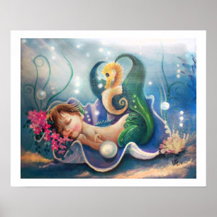 "the Babysitter".. Sleeping Baby Mermaid Poster