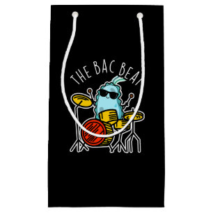 The Bac Beat Funny Drummer Bacteria Pun Dark BG Small Gift Bag