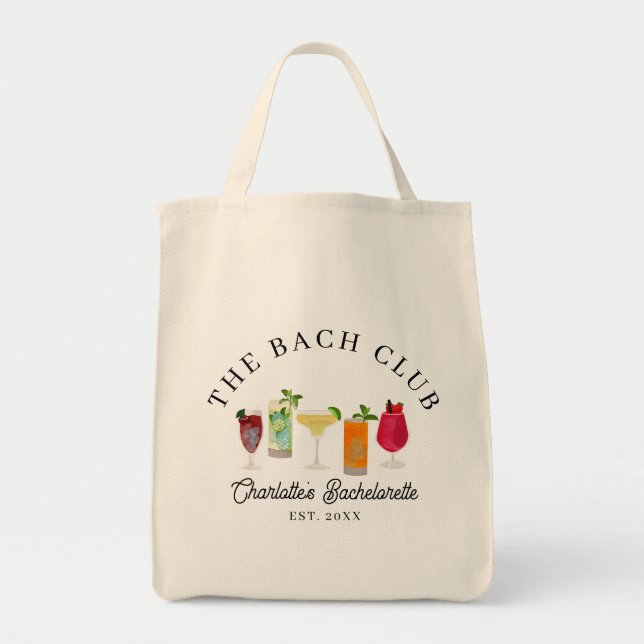 The Bach Club Bachelorette Bridesmaid Gift Tote Bag (Front)