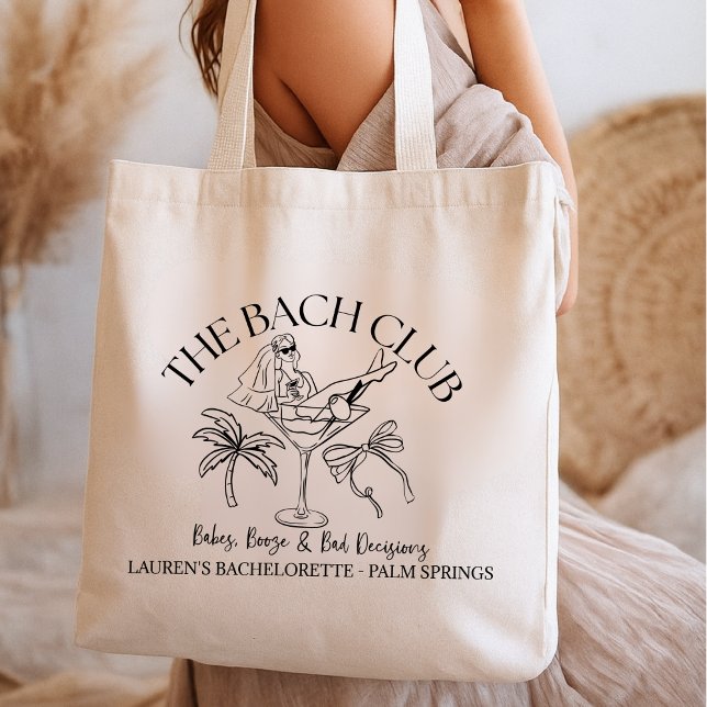 The Bach Club Bachelorette Tote Bag – Palm Trees,  (Creator Uploaded)