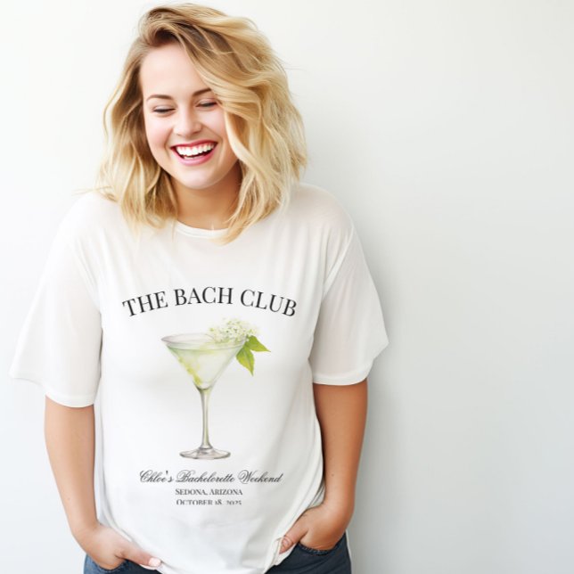 The Bach Club Custom Bachelorette Party Matching  T-Shirt (The Bach Club Custom Bachelorette Party Matching Tshirt)